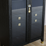 Дизайнерский шкаф витрина Elsa Dreams Black с 4-мя ящиками варинант исполнения - 3 | Loft Concept в Самаре