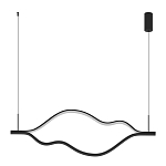 Подвесной светильник волнообразный изогнутый черного цвета 4000К Spiral Lighting варинант исполнения - 3 | Loft Concept в Самаре