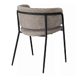 Стул полукруглый с каркасом из металла и мягким сиденьем и спинкой Soft Chenille варинант исполнения - 1 | Loft Concept в Самаре