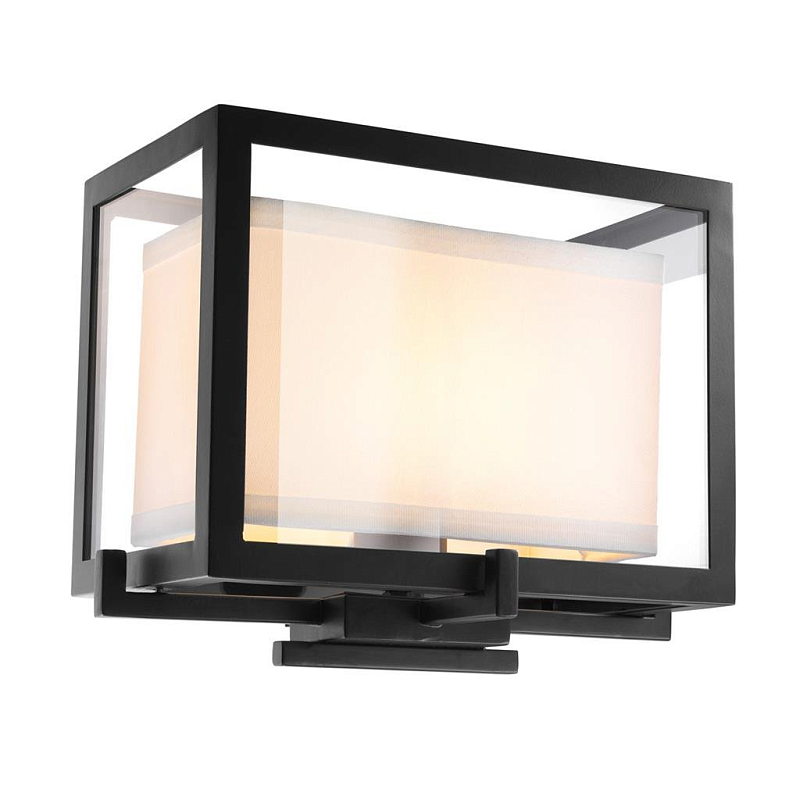 Бра Eichholtz Wall Lamp Pulse Черный Белый Прозрачное Стекло Бра Eichholtz Wall Lamp Pulse Черный Белый Прозрачное Стекло в Самаре | Loft Concept