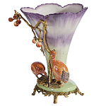 Ваза с цесарками из фарфора с бронзовыми элементами Garden of Eden варинант исполнения - 4 | Loft Concept в Самаре