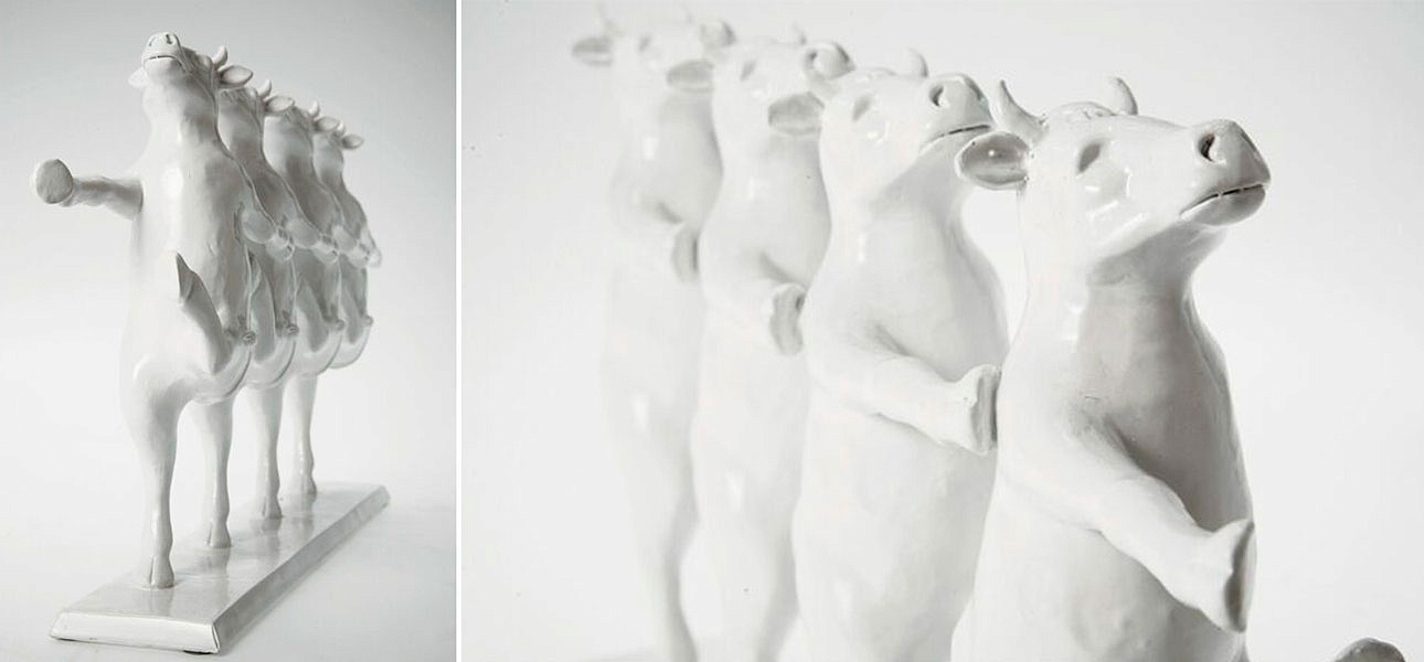 Статуэтка белая March of the Cows Статуэтка белая March of the Cows - Loft-Concept в Самаре