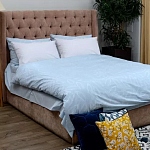 Постельное белье голубого цвета из перкаля с принтом 200х220 см Aurora Allure варинант исполнения - 5 | Loft Concept в Самаре