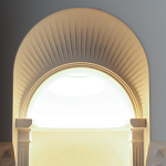 Встраиваемый в стену гипсовый светильник под покраску с арками и рельефными колоннами Antiquity Athena варинант исполнения - 7 | Loft Concept в Самаре