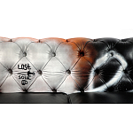 Диван Честерфильд граффити graffiti Orange Sofa натуральная кожа варинант исполнения - 8 | Loft Concept в Самаре