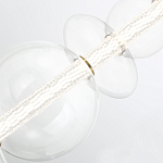 Подвесной светильник линейный с прозрачными стеклянными шарами разного диаметра Eurofase варинант исполнения - 13 | Loft Concept в Самаре