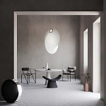 Подвесной светильник белый с фигурным тканевым плафоном White Whirlwinds варинант исполнения - 5 | Loft Concept в Самаре