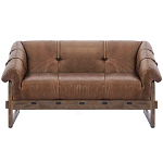 Двухместный диван Duncan винтажная коричневая кожа варинант исполнения - 1 | Loft Concept в Самаре