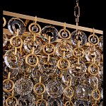 Люстра овальная каскадная с подвесками в форме колец Galaxy of Light варинант исполнения - 3 | Loft Concept в Самаре