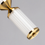 Подвесной светильник с двумя белыми рифлеными цилиндрическими плафонами Golden Swirl варинант исполнения - 6 | Loft Concept в Самаре