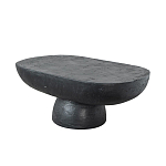 Столик кофейный черного цвета с овальной столешницей и круглым основанием Black Dalmen Table варинант исполнения - 5 | Loft Concept в Самаре