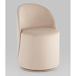 Пуф Loreen со спинкой вращающийся велюр молочный варинант исполнения - 1 | Loft Concept в Самаре