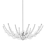 Люстра  с круглыми прозрачными шарами на серебряном каркасе Silver Stalk варинант исполнения - 2 | Loft Concept в Самаре