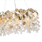 Люстра с декоративными подвесками из прозрачного стекла в форме монеток FAIRYTREE Light варинант исполнения - 9 | Loft Concept в Самаре