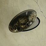 Шкатулка из эпоксидной смолы с цветами черная Epoxy Resin Oval Box Black варинант исполнения - 2 | Loft Concept в Самаре