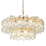 Люстра подвесная двухъярусная с хрустальными овальными подвесками Harmonica варинант исполнения - 1 | Loft Concept в Самаре