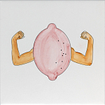 Плитка дизайнерская с узором Лимон варинант исполнения - 2 | Loft Concept в Самаре