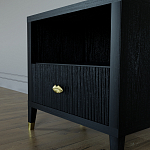 Прикроватная тумбочка с полкой Elsa Dreams Black варинант исполнения - 3 | Loft Concept в Самаре