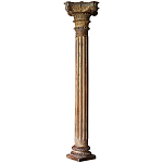 Антикварная колонна из тикового дерева Bhavnagar Antique Column Brown варинант исполнения - 1 | Loft Concept в Самаре