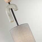 Подвесной светильник с серым тканевым плафоном Flourish варинант исполнения - 4 | Loft Concept в Самаре