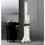 Торшер геометрический с тремя мраморными плафонами Marble Tripod варинант исполнения - 4 | Loft Concept в Самаре