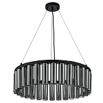 Люстра со стеклянными цилиндрическими плафонами Luminous Cylinders Smoky Round варинант исполнения - 4 | Loft Concept в Самаре