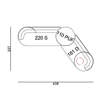 Угловой диван Calypso с поворотным механизмом и пуфом   варинант исполнения - 7 | Loft Concept в Самаре