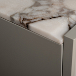 Тумба под телевизор серая с мраморной столешницей Uniqueness Marble варинант исполнения - 5 | Loft Concept в Самаре