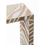 Консоль Дизайнерская Kenya Console ZEBRA Bone Inlay Beige варинант исполнения - 2 | Loft Concept в Самаре