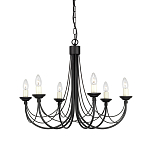 Люстра черного цвета ручной работы с канделябрами и переплетенной проволочной драпировкой Elstead Lighting варинант исполнения - 10 | Loft Concept в Самаре