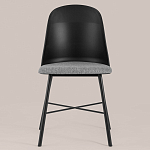 Стул из прочного пластика на металлическом основании Anora Black варинант исполнения - 2 | Loft Concept в Самаре