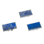 Таблетница карманная прямоугольная на 7 отделений с зеркалом и накладкой из натурального камня Лазурит Silver Stone Pillboxes варинант исполнения - 4 | Loft Concept в Самаре