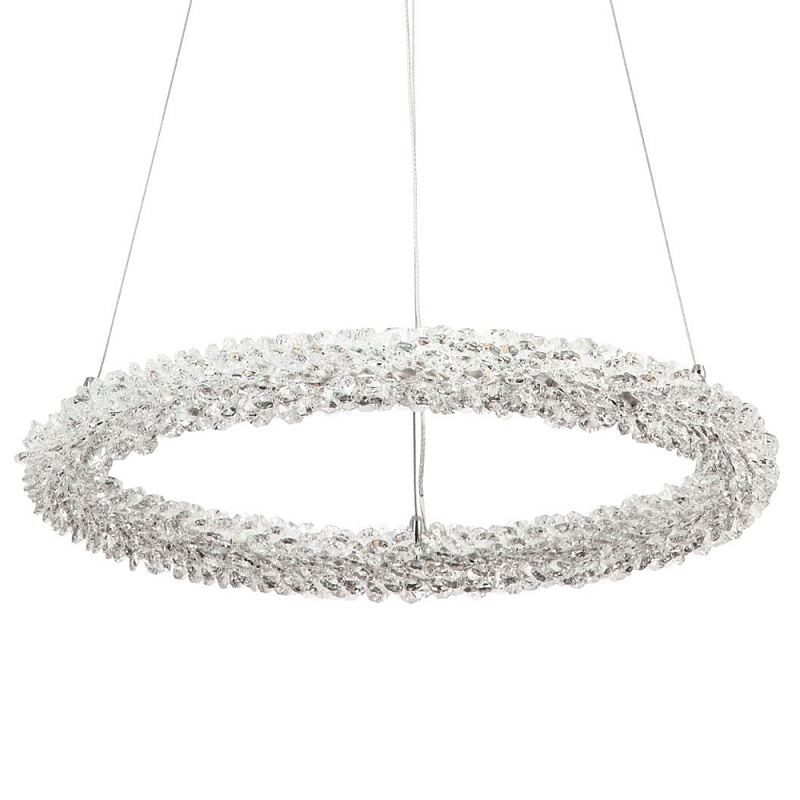 Кольцевая люстра с хрустальным декором Gilbertine Crystal Ring Chandelier Хром Прозрачный Кольцевая люстра с хрустальным декором Gilbertine Crystal Ring Chandelier Хром Прозрачный в Самаре | Loft Concept