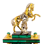 Настольный письменный набор из малахита с декором в виде лошади Leader Organizer варинант исполнения - 2 | Loft Concept в Самаре