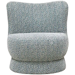 Дизайнерское мягкое кресло без подлокотников в голубой пестрой обивке Roux Armchair варинант исполнения - 3 | Loft Concept в Самаре