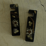 Подставка для телефона из эпоксидной смолы с цветами черная Epoxy Flowers Phone Stand Black варинант исполнения - 2 | Loft Concept в Самаре