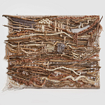 Большая Абстрактное Панно из веток и нитей Dryad Wall Art варинант исполнения - 6 | Loft Concept в Самаре