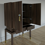 Кабинетный шкаф Elsa Dreams Walnut с 2-мя ящиками варинант исполнения - 1 | Loft Concept в Самаре