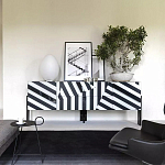 Дизайнерский комод в чёрно-белую полоску Ziqqurat варинант исполнения - 2 | Loft Concept в Самаре