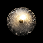 Бра в форме прозрачного стеклянного цветка с рельефной текстурой Textured Glass варинант исполнения - 4 | Loft Concept в Самаре