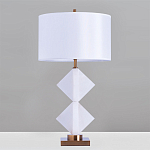 Настольная лампа белая на фигурном основании Aerial Geometry варинант исполнения - 3 | Loft Concept в Самаре