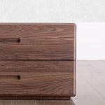 Прикроватный столик деревянный с 2-мя ящиками Moon Walnut Furniture варинант исполнения - 2 | Loft Concept в Самаре