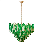 Люстра из стеклянных зеленых лепестков Petalled Illuminator варинант исполнения - 3 | Loft Concept в Самаре