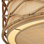 Подвесной светильник  из кованого железа и абажуром из ротанга Wicker Furniture варинант исполнения - 2 | Loft Concept в Самаре