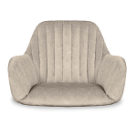 Барный стул со спинкой и подлокотниками на 4-х коричневых деревянных ножках Бежевый Велюр Ava Charm варинант исполнения - 4 | Loft Concept в Самаре