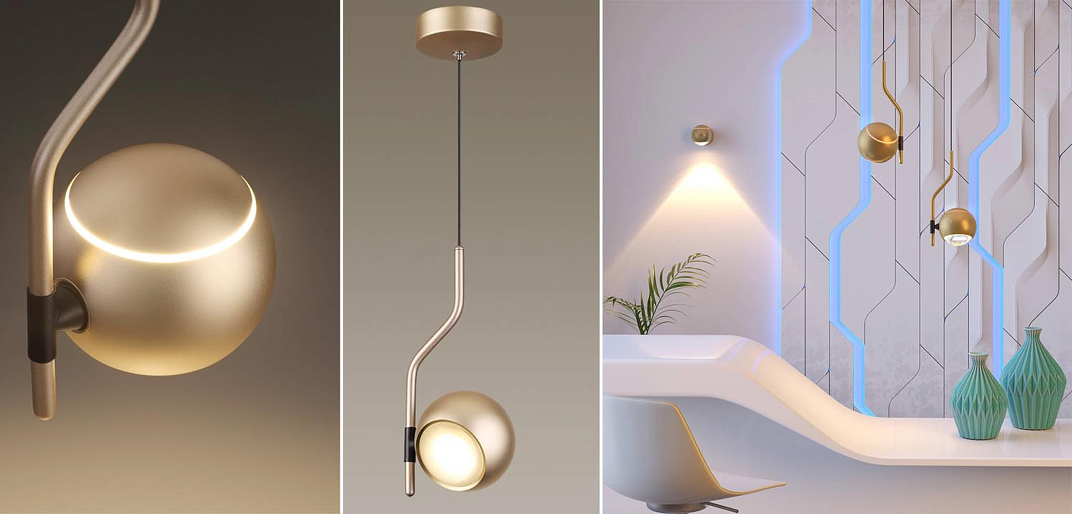 Подвесной светильник Auge Horst Gold Подвесной светильник Auge Horst Gold - Loft-Concept в Самаре