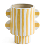Ваза из фаянса Brighter than the Stars жёлтая полоска варинант исполнения - 1 | Loft Concept в Самаре