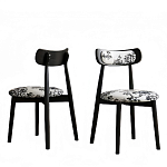 Стул обеденный деревянный с цветочной обивкой Foshan Chair варинант исполнения - 1 | Loft Concept в Самаре