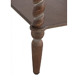 Приставной столик деревянный с резными ножками и нижней полкой Vintage Side Table Brown Wood варинант исполнения - 4 | Loft Concept в Самаре