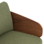 Кресло с каркасом из массива ореха Gallin Chair Green варинант исполнения - 5 | Loft Concept в Самаре